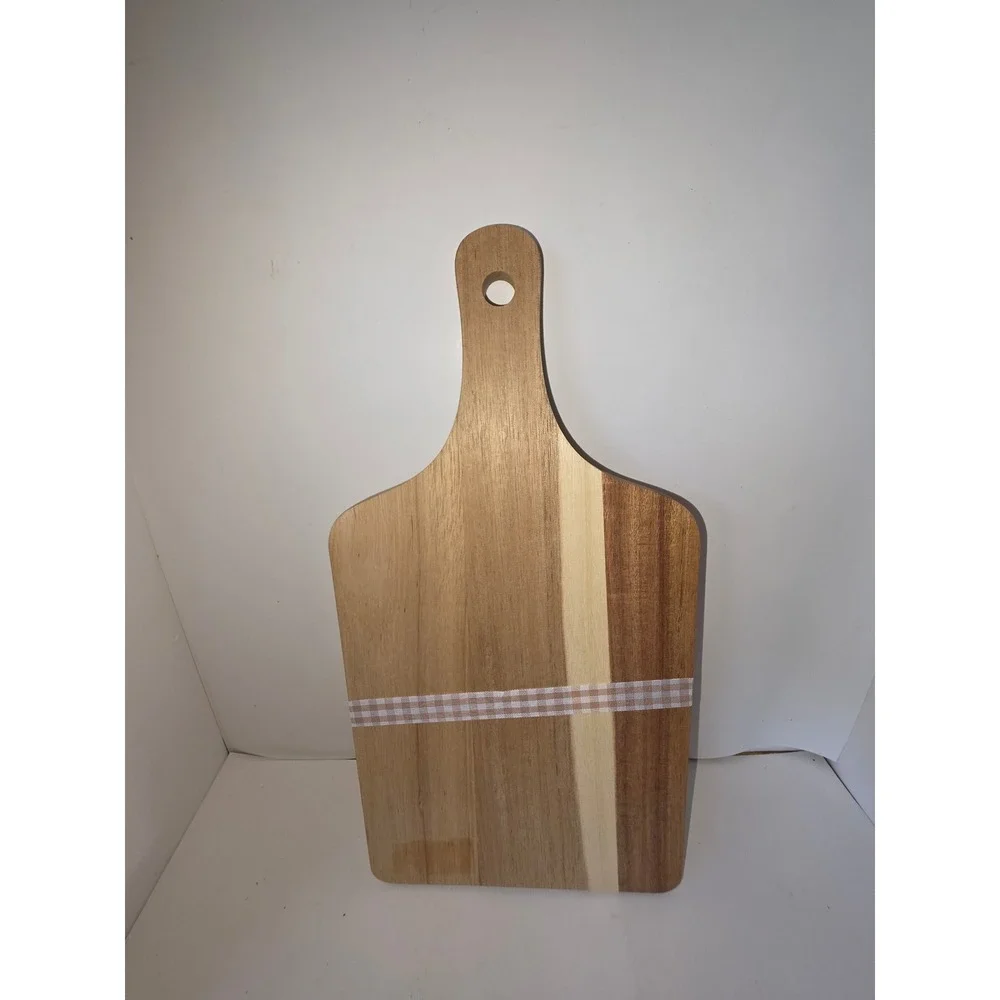 Hello Pumpkin Fall Kitchen Gift Set Wood Cutting Board Towel & Gold Tongs